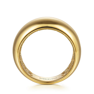 Soraya - 14K Yellow Plain Gold Cigar Band