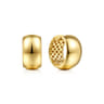Soraya - 14K Yellow Plain Gold Huggie Earrings