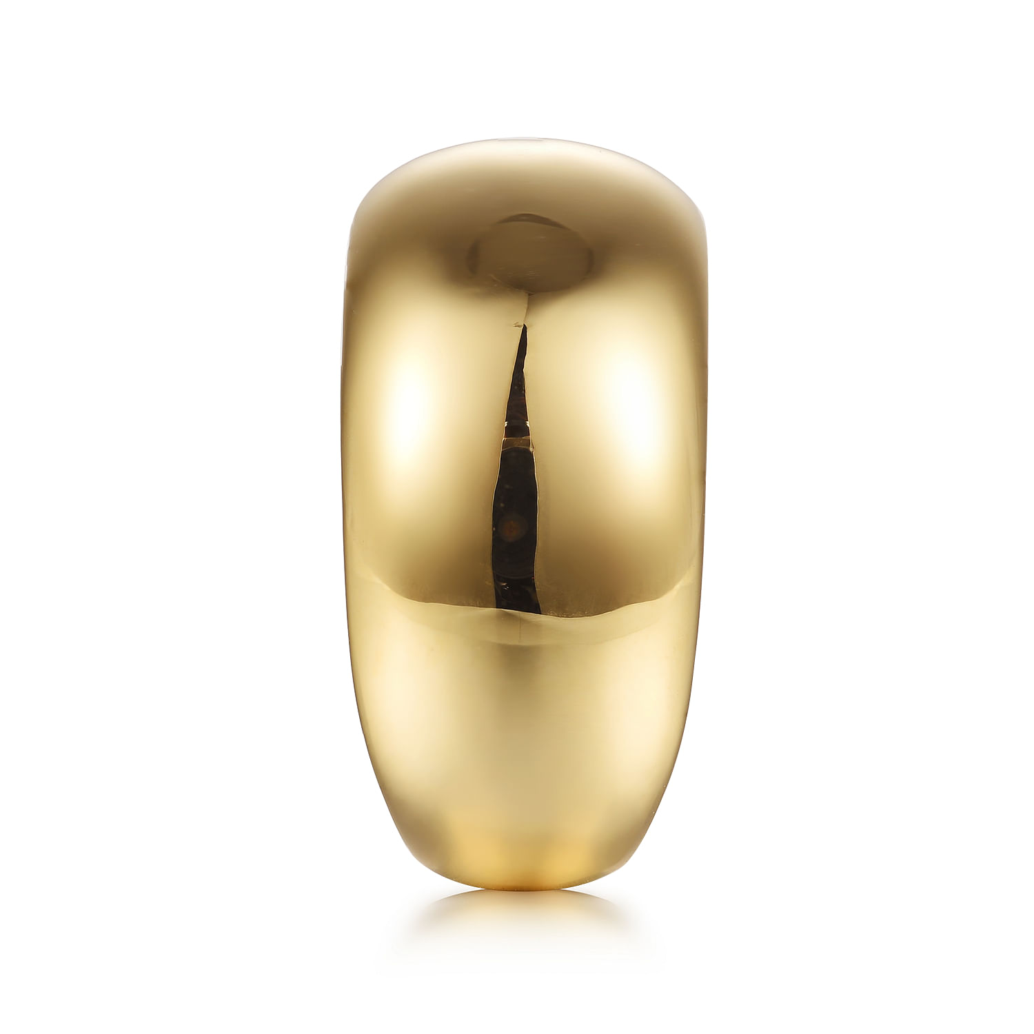 Soraya - 14K Yellow Plain Gold Wide Band Ring