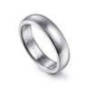 Soren - 14K White Gold 6mm Mens Wedding Band in Sand Blast Finish