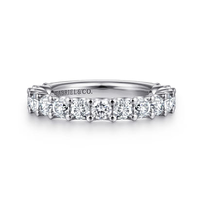 Sorrento - 14K White Gold Shared Prong Set Diamond Anniversary Band