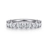 Straight Wedding Ring in 14k White Gold with Round Natural Diamond at Gabriel & Co.
