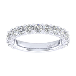Sorrento - 14K White Gold Shared Prong Set Diamond Anniversary Band