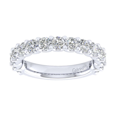 Sorrento - 14K White Gold Shared Prong Set Diamond Anniversary Band