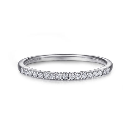 Sorrento - 14K White Gold Shared Prong Set Diamond Wedding Band