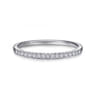 Straight Wedding Ring in 14k White Gold with Round Natural Diamond at Gabriel & Co.