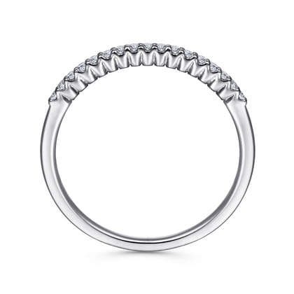 Sorrento - 14K White Gold Shared Prong Set Diamond Wedding Band