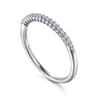 Straight Wedding Ring in 14k White Gold with Round Natural Diamond at Gabriel & Co.
