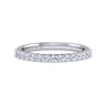 Straight Wedding Ring in 14k White Gold with Round Natural Diamond at Gabriel & Co.