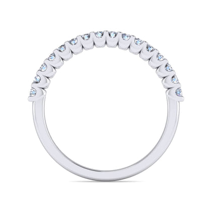 Sorrento - 14K White Gold Shared Prong Set Diamond Wedding Band