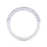 Straight Wedding Ring in 14k White Gold with Round Natural Diamond at Gabriel & Co.