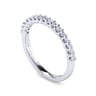 Straight Wedding Ring in 14k White Gold with Round Natural Diamond at Gabriel & Co.