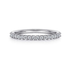 Sorrento - 14K White Gold Shared Prong Set Diamond Wedding Band