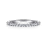 Straight Wedding Ring in 14k White Gold with Round Natural Diamond at Gabriel & Co.