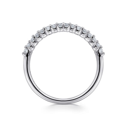 Sorrento - 14K White Gold Shared Prong Set Diamond Wedding Band