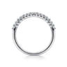 Straight Wedding Ring in 14k White Gold with Round Natural Diamond at Gabriel & Co.