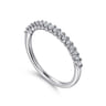 Straight Wedding Ring in 14k White Gold with Round Natural Diamond at Gabriel & Co.