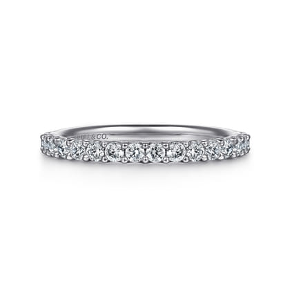 Sorrento - 14K White Gold Shared Prong Set Diamond Wedding Band