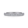 Straight Wedding Ring in 14k White Gold with Round Natural Diamond at Gabriel & Co.