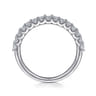 Straight Wedding Ring in 14k White Gold with Round Natural Diamond at Gabriel & Co.