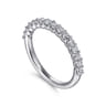 Straight Wedding Ring in 14k White Gold with Round Natural Diamond at Gabriel & Co.