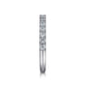 Straight Wedding Ring in 14k White Gold with Round Natural Diamond at Gabriel & Co.
