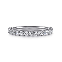 Sorrento - 14K White Gold Shared Prong Set Diamond Wedding Band