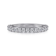 Sorrento - 14K White Gold Shared Prong Set Diamond Wedding Band