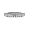 Straight Wedding Ring in 14k White Gold with Round Natural Diamond at Gabriel & Co.