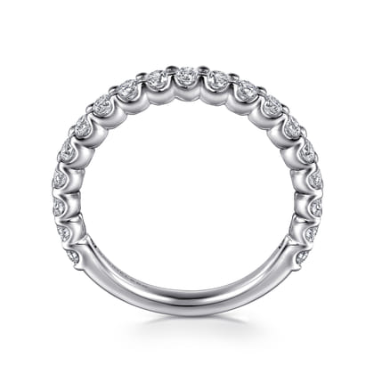 Sorrento - 14K White Gold Shared Prong Set Diamond Wedding Band