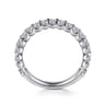 Straight Wedding Ring in 14k White Gold with Round Natural Diamond at Gabriel & Co.