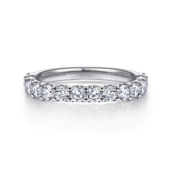 Sorrento - 14K White Gold Shared Prong Set Diamond Wedding Band