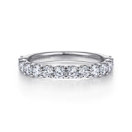Sorrento - 14K White Gold Shared Prong Set Diamond Wedding Band