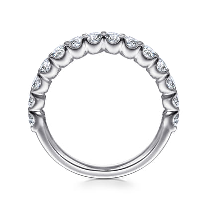 Sorrento - 14K White Gold Shared Prong Set Diamond Wedding Band