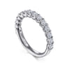 Straight Wedding Ring in 14k White Gold with Round Natural Diamond at Gabriel & Co.