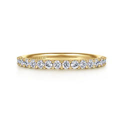 Sorrento - 14K Yellow Gold Shared Prong Set Diamond Wedding Band