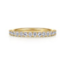 Straight Wedding Ring in 14k Yellow Gold with Round Natural Diamond at Gabriel & Co.