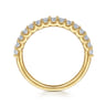 Straight Wedding Ring in 14k Yellow Gold with Round Natural Diamond at Gabriel & Co.