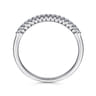 Straight Wedding Ring in Platinum with Round Natural Diamond at Gabriel & Co.