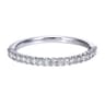 Straight Wedding Ring in Platinum with Round Natural Diamond at Gabriel & Co.