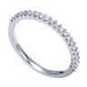 Straight Wedding Ring in Platinum with Round Natural Diamond at Gabriel & Co.