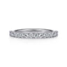 Straight Wedding Ring in Platinum with Round Natural Diamond at Gabriel & Co.