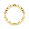Curved Wedding Ring in 14k Yellow Gold with Round  at Gabriel & Co.