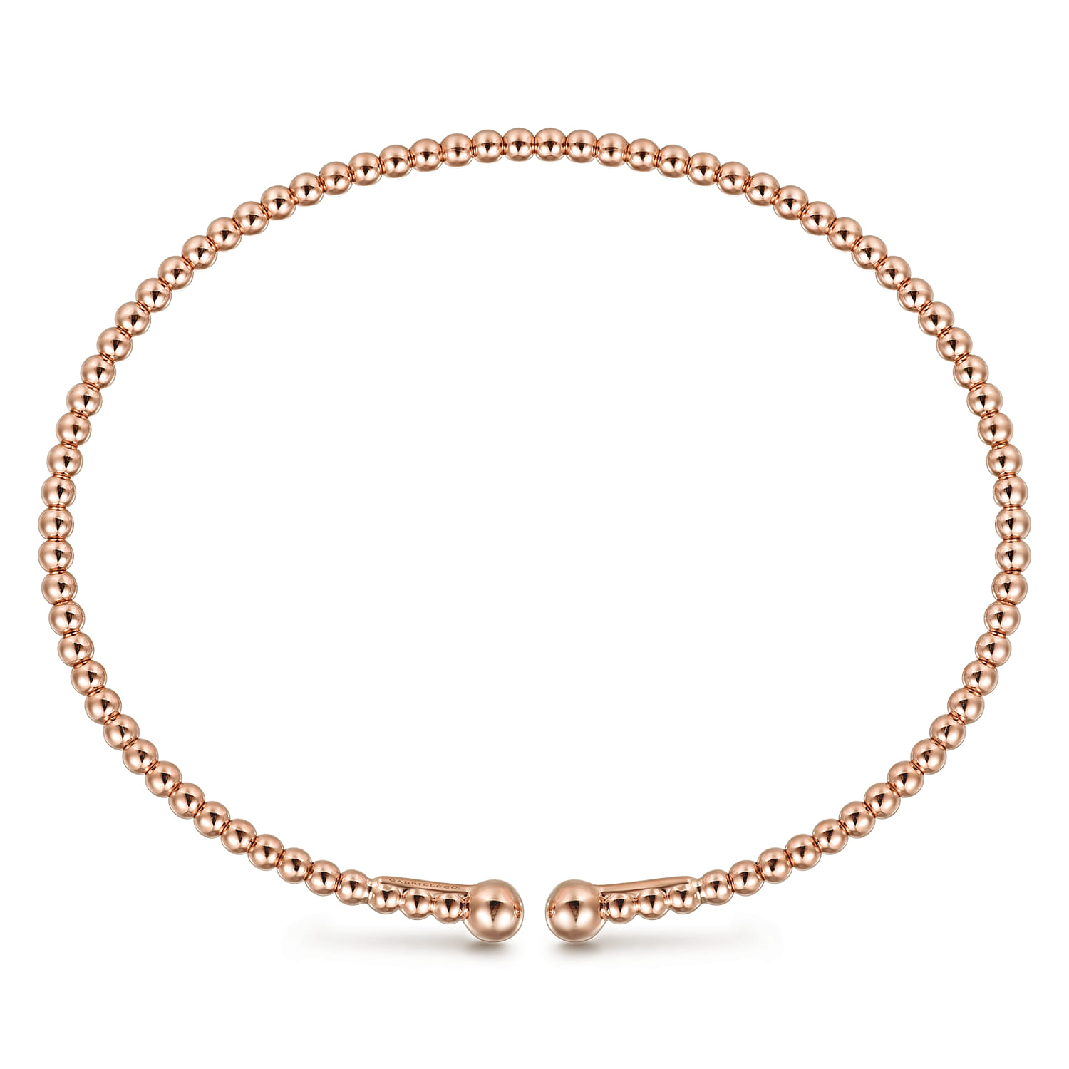 Split 14K Rose Gold Beaded Bujukan Bangle - Shot 3