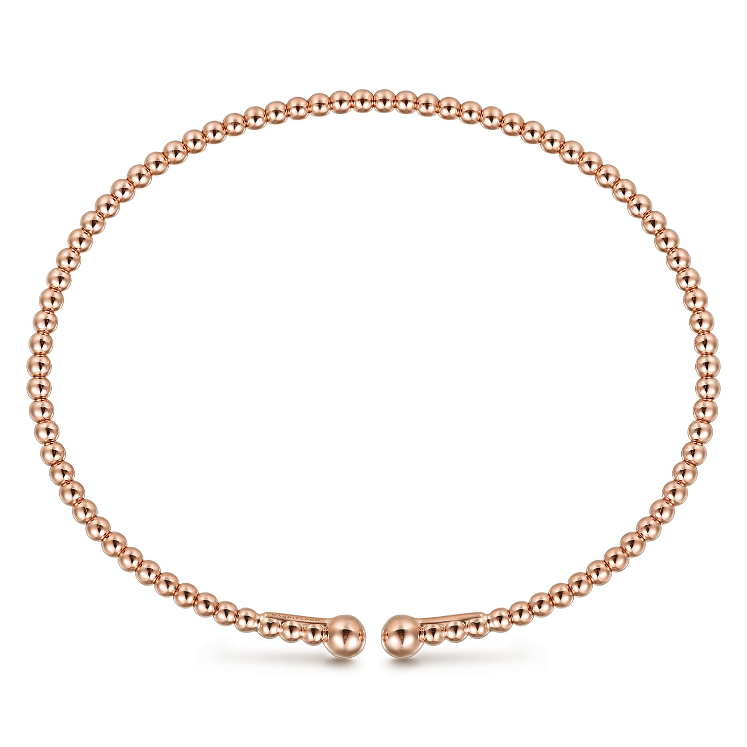 Split 14K Rose Gold Beaded Bujukan Bangle - Shot 3