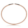 Split 14K Rose Gold Bujukan Bead Cuff Bracelet with Black Diamond Pave Spikes - 0.3 ct