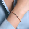 Split 14K Rose Gold Bujukan Bead Cuff Bracelet with Black Diamond Pave Spikes - 0.3 ct