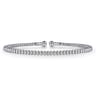 Split 14K White Gold Beaded Bujukan Bangle