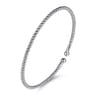 Split 14K White Gold Beaded Bujukan Bangle