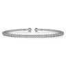 Split 14K White Gold Beaded Bujukan Bangle